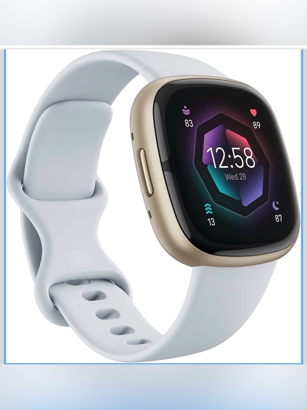 Fitbit Sense 2 Gold Case Smartwatch with 4 Bands with Box - Picture 14 of 14
